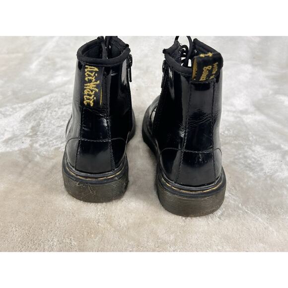 Dr Doc Martens Air Wair Combat Boots Size 2, 1460J Lace Zip Up Kids Youth - Picture 6 of 8